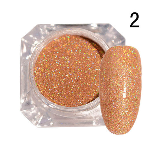 1 Box Starry Holographic Laser Nail Glitter Powder Ultra-thin Shining Pigment Dust Powder Manicure Nail Art Glitter 28 Colors