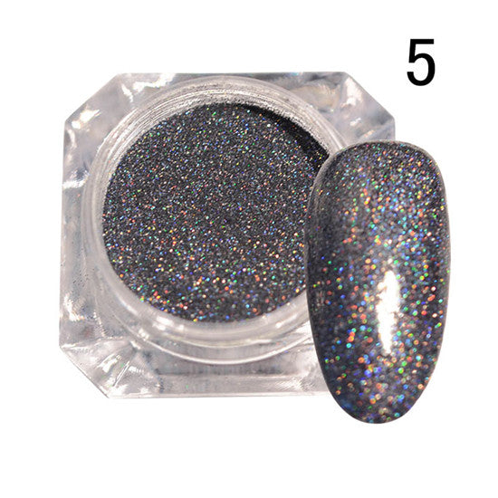 1 Box Starry Holographic Laser Nail Glitter Powder Ultra-thin Shining Pigment Dust Powder Manicure Nail Art Glitter 28 Colors