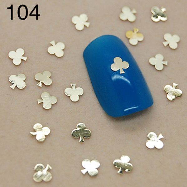 10pcs Nail jewelry trend nail super popular 18K metal nail thin metal nail patch  naill sticker 10pcS/pag