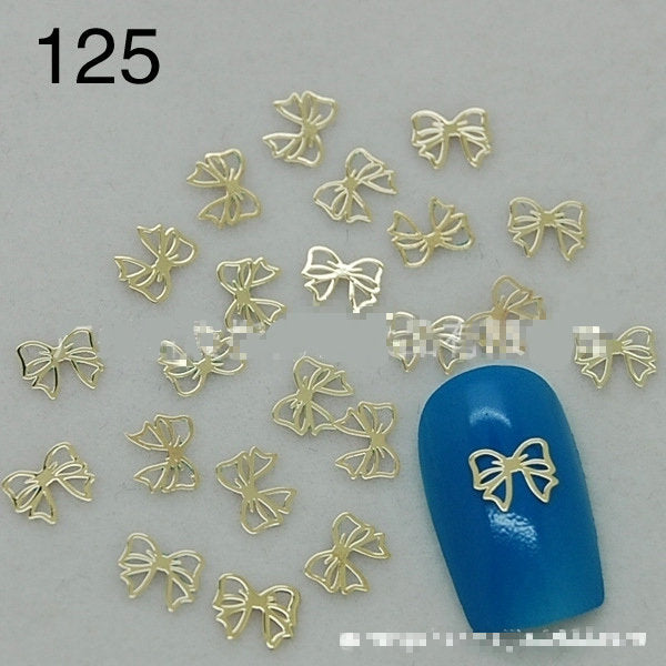 10pcs Nail jewelry trend nail super popular 18K metal nail thin metal nail patch  naill sticker 10pcS/pag