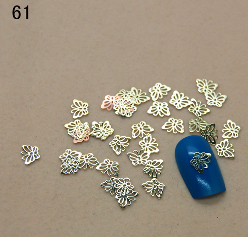 10pcs Nail jewelry trend nail super popular 18K metal nail thin metal nail patch  naill sticker 10pcS/pag