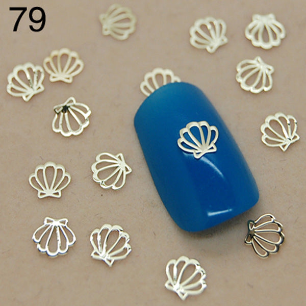 10pcs Nail jewelry trend nail super popular 18K metal nail thin metal nail patch  naill sticker 10pcS/pag