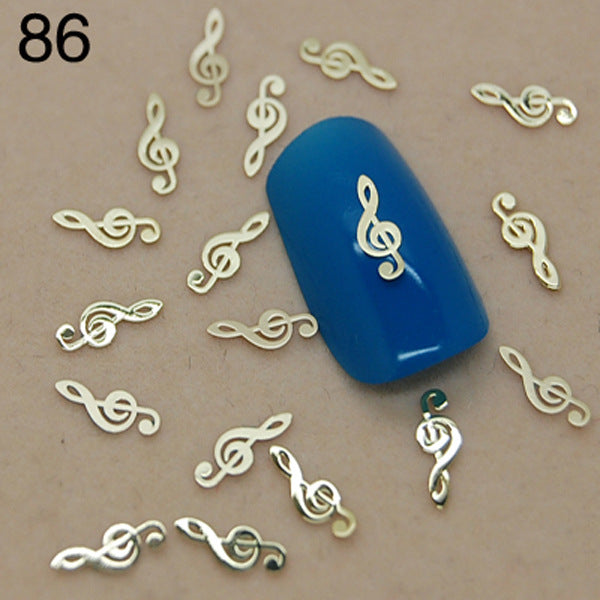 10pcs Nail jewelry trend nail super popular 18K metal nail thin metal nail patch  naill sticker 10pcS/pag