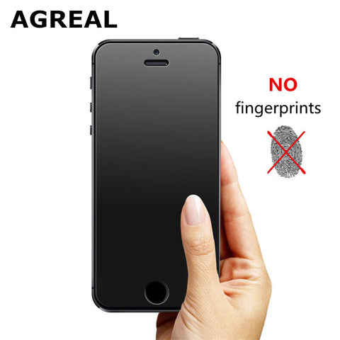 AGREAL No Fingerprint Premium Tempered Glass Screen Protector For iphone 5 5c Frosted Glass Protective Film For iPhone 5s SE