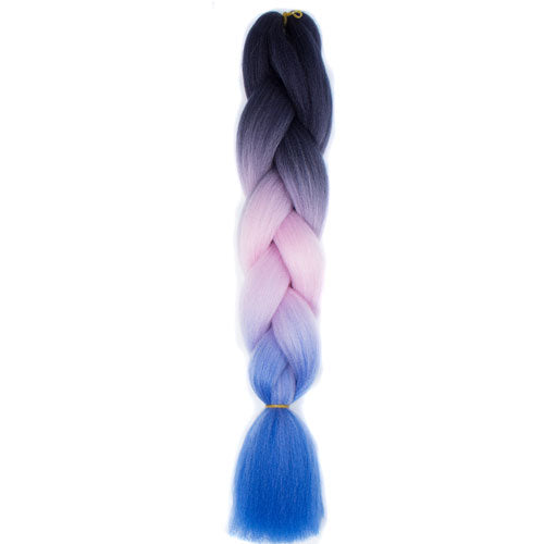 FALEMEI Three Tone Color Crochet Hair Extensions Kanekalon Hair Synthetic Crochet Braids Ombre Jumbo Braiding Hair Extensions