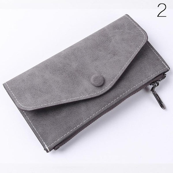 Misterolina Day Clutches Wallet Women Zipper Bag Vintage Wallet Purse Fashion Card Package Phone Bag Leather Women Wallet L09967
