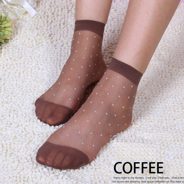 20Pieces 10 Pairs Summer bamboo female Short Socks Women's Thin Crystal Socks, Transparent Thin Silk Socks for girl,Best quality