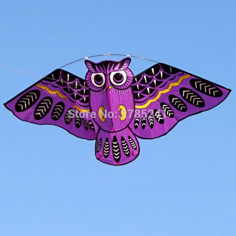 43 inch owl ainimal kite single line bird kite outdoor fun sports easy to fly for kids with flying line 4 colors