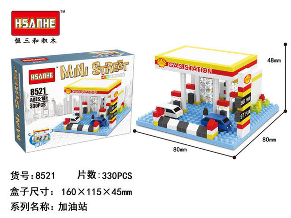 8 Sets New Scene Mini Building Blocks street Toys Architecture Brinquedos Kid Educational Toy Compatible brand design