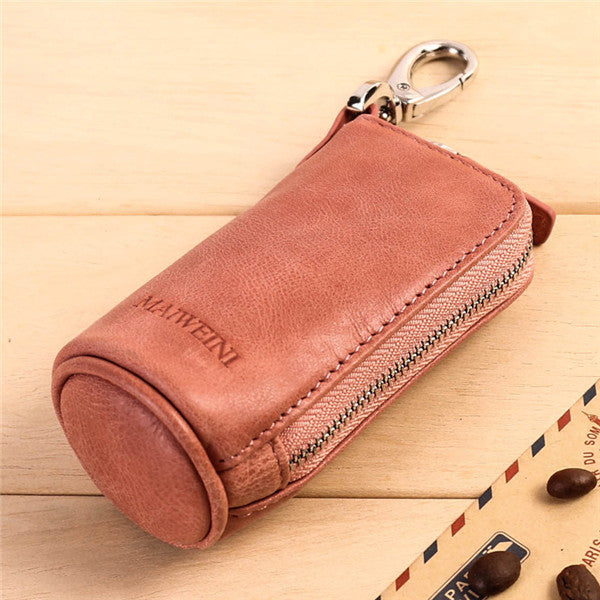 2017 New Women Men's Cowhide Leather Zipper Purse Bag Car Key Wallets Fashion Multifunctional Housekeeper Holders Free Shipping