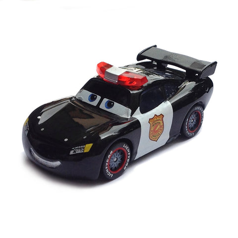 Pixar Cars Police  Lightning McQueen Diecast Metal Cute Cartoon Movie Toy Car For Children Gift 1:55 Loose Brand New In Stock