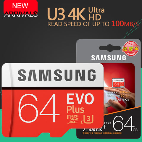 SAMSUNG EVO+ Memory Card 16GB/32GB/SDHC 64GB/128GB/256GB/SDXC Micro SD TF Card Class10 Microsd C10 UHS-1 Cards  Free Shipping