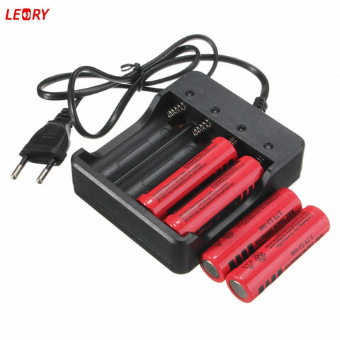 NEW EU plug 4 Slots Intelligent Battery Charger with short circuit protection For 4X 18650 lithium-ion rechargeable battery
