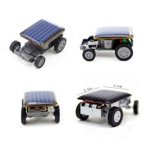 High Quality Smallest Mini Car Solar Powered Toy Car New Mini Children Solar Toy Gift Baby Kid Solar Car Toy