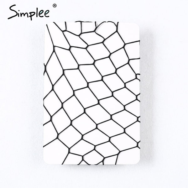 Simplee Hollow out sexy pantyhose female Mesh black women tights stocking slim fishnet stockings club party hosiery 2017