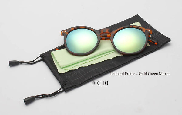 KEHU Fashion multicolour New mercury Mirror glasses men sunglasses women male female coating sunglass gold round OCUL