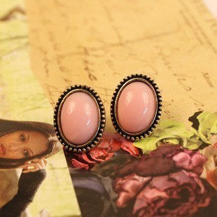 E301 2017 New Fashion Retro fashion Lady European Style Round Crystal Stud Earring Wholesale Cheap  New Fashion,Free shipping