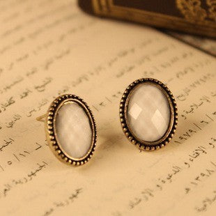 E301 2017 New Fashion Retro fashion Lady European Style Round Crystal Stud Earring Wholesale Cheap  New Fashion,Free shipping