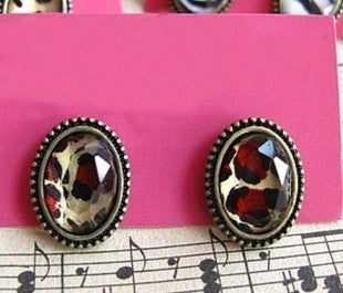 E301 2017 New Fashion Retro fashion Lady European Style Round Crystal Stud Earring Wholesale Cheap  New Fashion,Free shipping