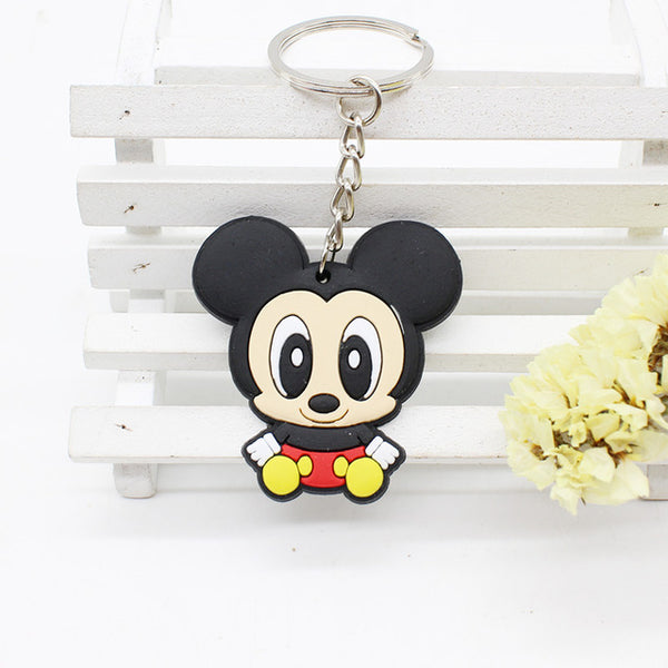 Cute Cartoon mickey minne Keychains Hello Kitty Cheese cat Bear Key chains Bag Pendant cat Owl Minion key Pendant Anime jewelry
