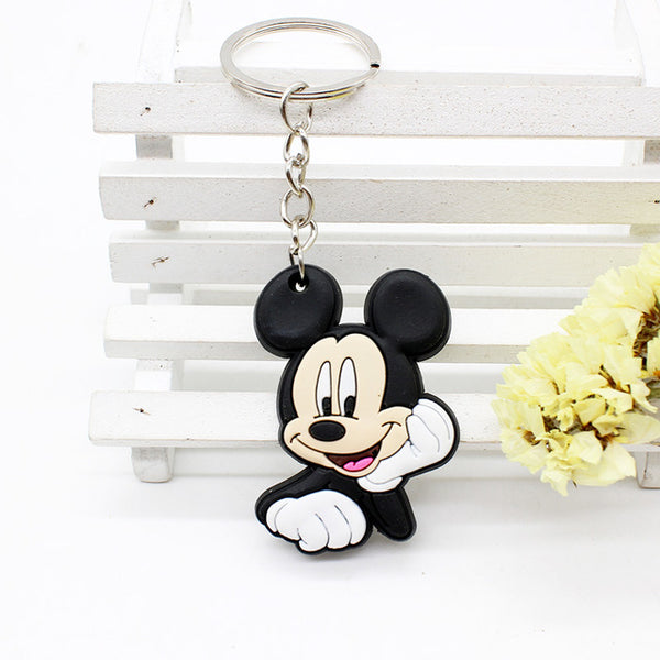 Cute Cartoon mickey minne Keychains Hello Kitty Cheese cat Bear Key chains Bag Pendant cat Owl Minion key Pendant Anime jewelry