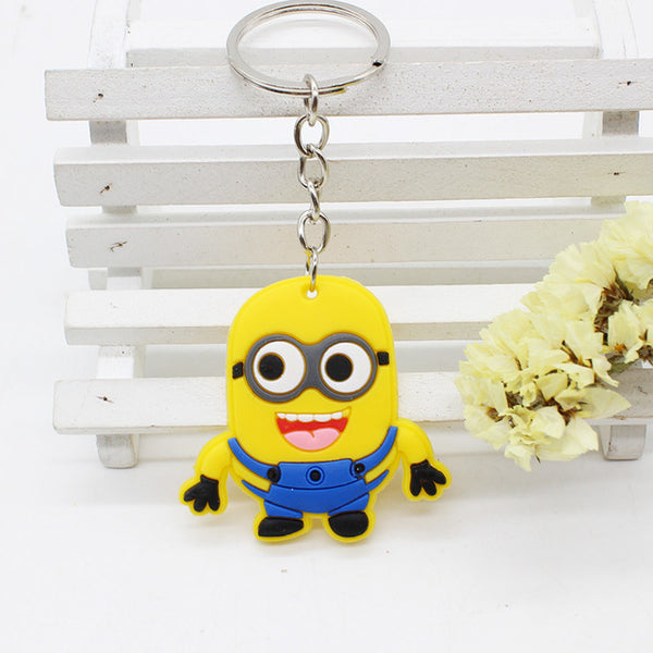 Cute Cartoon mickey minne Keychains Hello Kitty Cheese cat Bear Key chains Bag Pendant cat Owl Minion key Pendant Anime jewelry