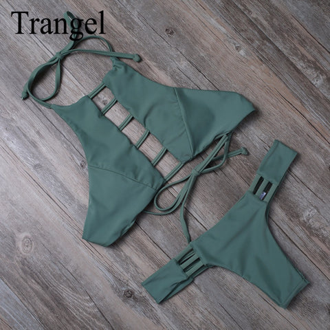 Trangel 2016 New Arrival Reversible Lady Bathing Suit Women Padded Bikini Set Print Pineapple Swimwear Brazilian Bottom Swimsuit