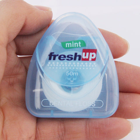 50M Micro wax Peppermint flavor Dental Flosser Interdental Brush Teeth Stick Toothpicks Floss Pick Oral Hygiene clean wire MH486