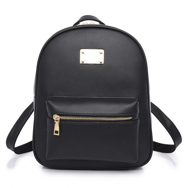 Toposhine Fashion Women Backpack For Girls 2016 Backpacks Black Backpacks Female Fashion Girls Bags Ladies Black Backpack 1538