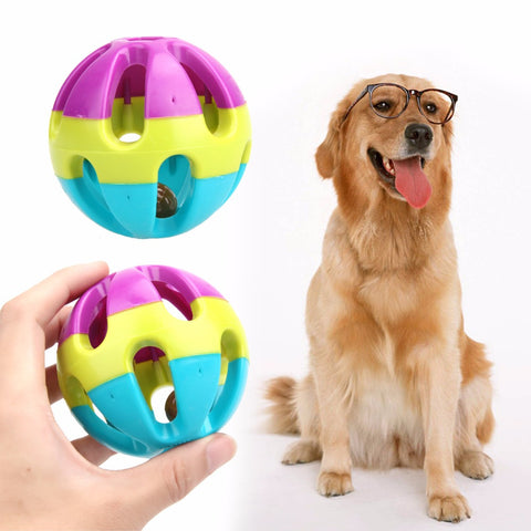 ABS Plastic Pet Dog's Toys Happy Jingle Bell Ball Chewing Ball Toy for Dogs Cats Funny Pet Interactive Toy Dog Supplies