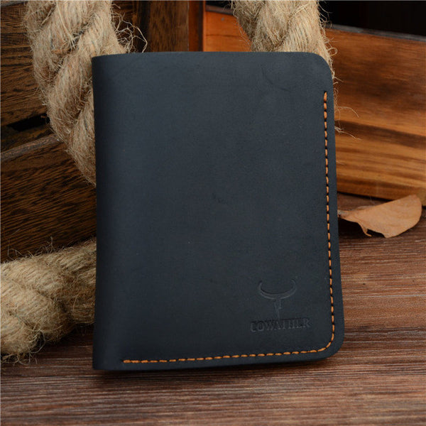 COWATHER Crazy horse leather men wallets Vintage genuine leather wallet for men cowboy top leather thin to put free shipping