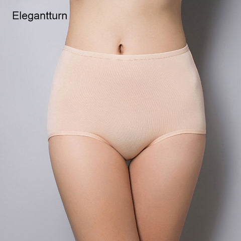 Women's briefs Comfortable and cool bamboo fiber panties pure color classic high waist underwear girl lingerie underpants