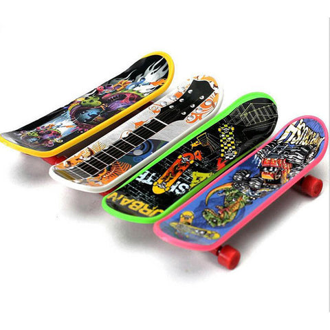 10Pcs Mini Finger Skateboard Fingerboard For Tech Deck Alloy Stents Scrub Finger Scooter Skate Boarding Classic Game Boys Toys