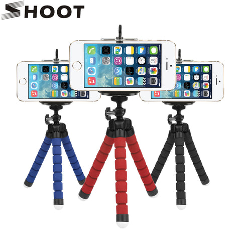 Flexible Octopus Tripod For Phone With Phone Clip Tripod for iPhone 6 7 6s 5s Dslr Gopro Yi 4K SJCAM Camera Stand Mount