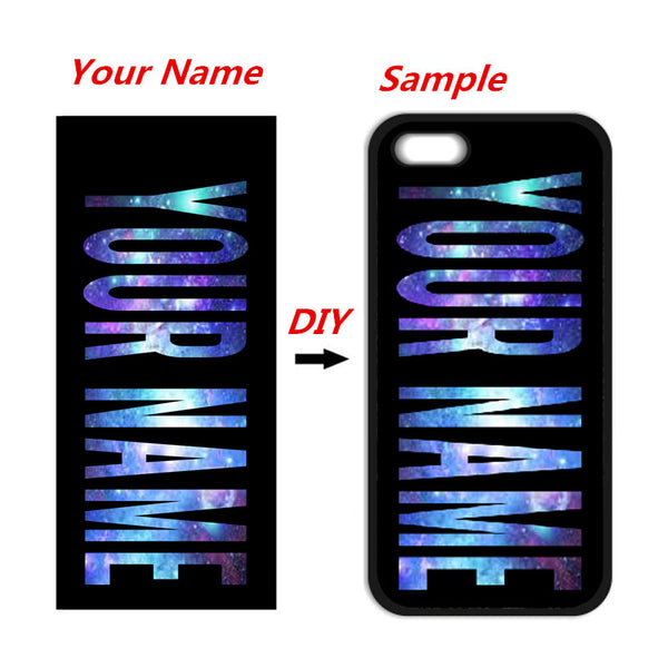 DIY Name Customized Cover Case for iPhone 4 4s 5 5s 5c 6 6s plus Samsung Galaxy A3 A5 A7 S3 S4 S5 Mini S6 S7 Edge