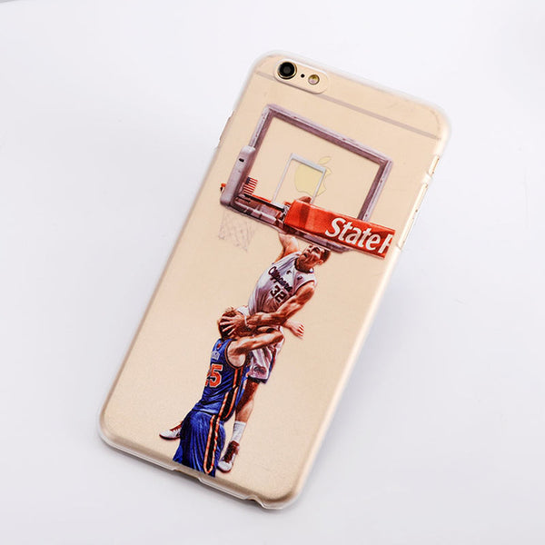 For NBA Basketball Phone Case for iphone 5 5se 6 6s 7 plus Cases Jordan 23 James Harden Curry Bryant Hard Back Cover NBA Jersey