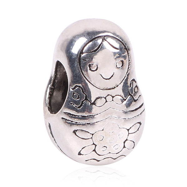 1pc Free Shipping Silver Bead Charm European Love Heart Clover Owl Boy Dog Paw Family Fashion Bead Fit Pandora Bracelet Necklace