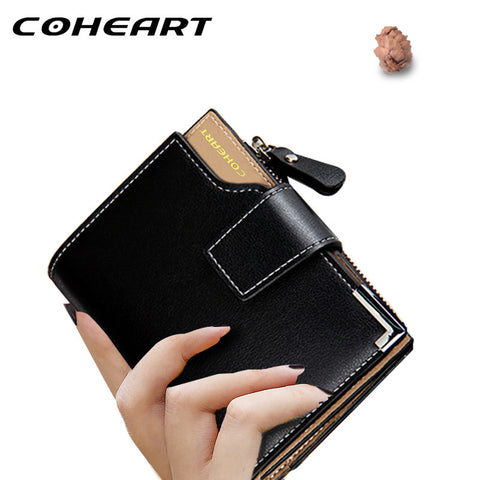 COHEART Wallet Women Leather Wallet Female Top Quality  Women Small Purse lady Money Bag Zipper Luxury Brand Wallet Hot Sell !