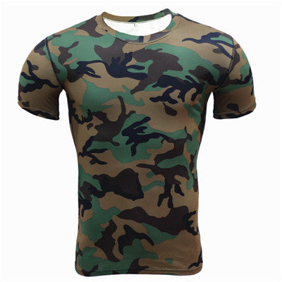 New 2016 Base Layer Camouflage T Shirt Fitness Tights Quick Dry Camo T Shirts Tops & Tees Crossfit Compression Shirt