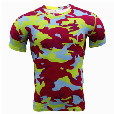 New 2016 Base Layer Camouflage T Shirt Fitness Tights Quick Dry Camo T Shirts Tops & Tees Crossfit Compression Shirt
