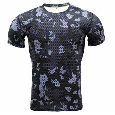 New 2016 Base Layer Camouflage T Shirt Fitness Tights Quick Dry Camo T Shirts Tops & Tees Crossfit Compression Shirt