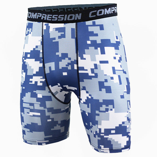 Mens Compression Shorts 2016 Summer Camouflage Bermuda Shorts Fitness Men Cossfit Bodybuilding Tights Camo Shorts