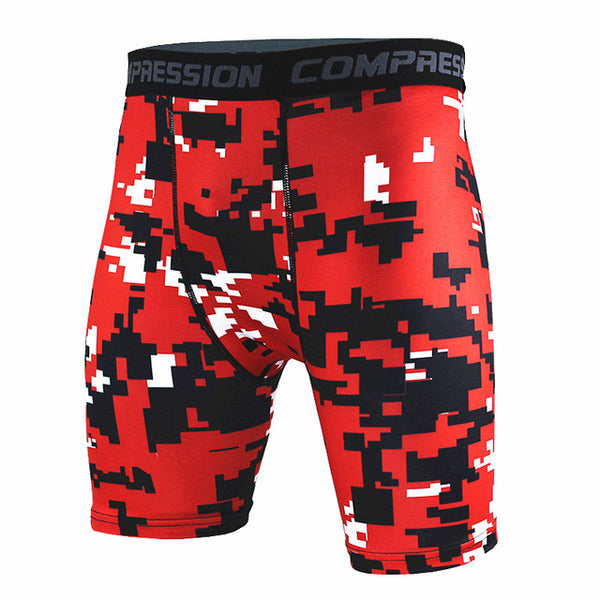 Mens Compression Shorts 2016 Summer Camouflage Bermuda Shorts Fitness Men Cossfit Bodybuilding Tights Camo Shorts