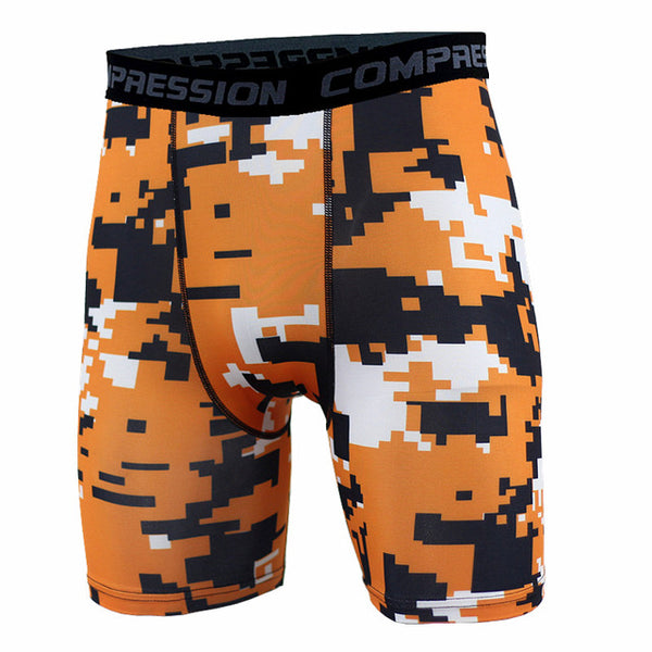 Mens Compression Shorts 2016 Summer Camouflage Bermuda Shorts Fitness Men Cossfit Bodybuilding Tights Camo Shorts