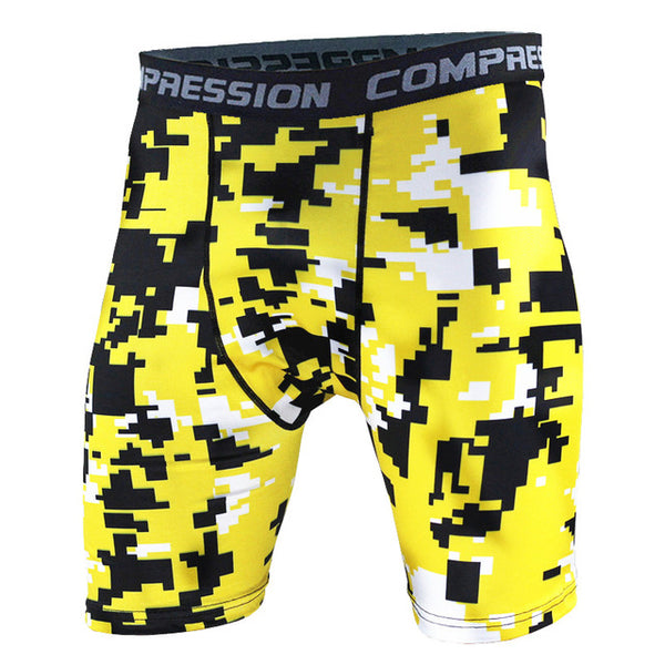 Mens Compression Shorts 2016 Summer Camouflage Bermuda Shorts Fitness Men Cossfit Bodybuilding Tights Camo Shorts