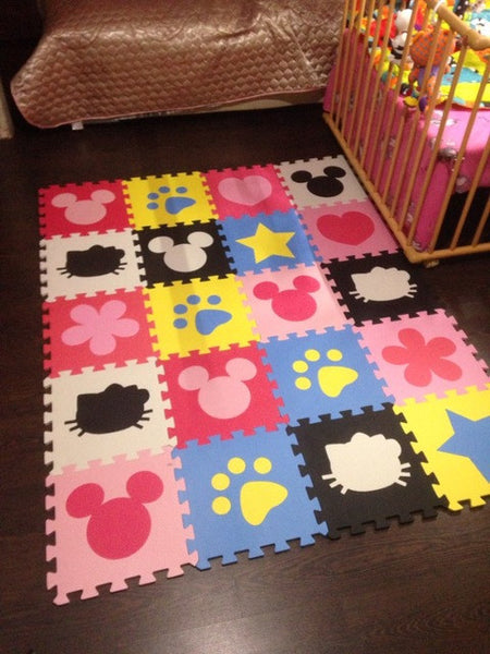 Meitoku baby EVA foam puzzle play mat/10pcs/lot Interlocking Exercise floor mat,per 30cmX30cm 1cmThick
