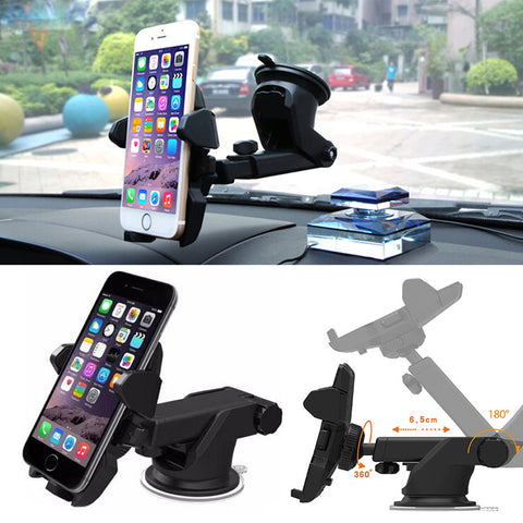 Universal Car 360 Degree Windshield Mount Holder Stand For iPhone Android Phone GPS
