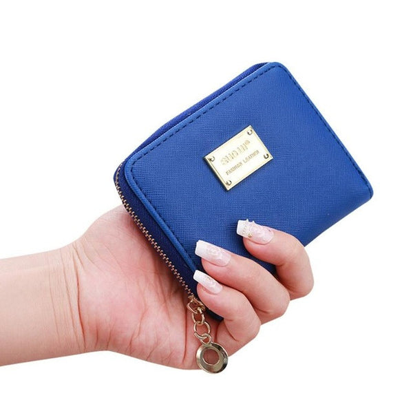 2017 Lady Short Coin pouch Women wallet New Kawaii Girl Small Change purse Coin bag Embossed 3 Folds Pu leather coin purses D38M