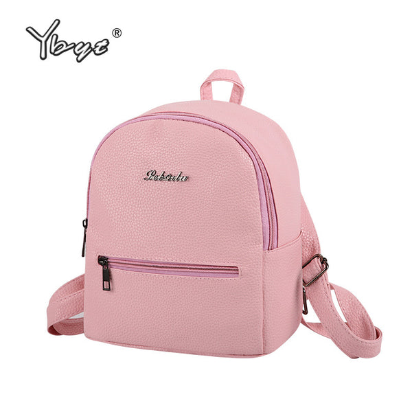 YBYT brand 2017 new small fashion solid letter rucksack high quality women shopping package ladies famous designer travel bag