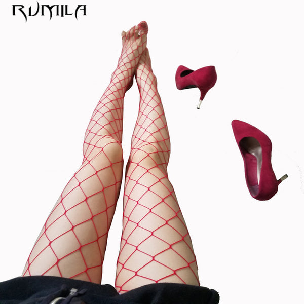 fashion white medium grid women high waist stocking fishnet club tights panty knitting net pantyhose trouser mesh lingerie TT016